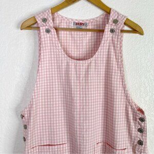 Vintage Fads Pink & White Gingham Jumper Mini Dress